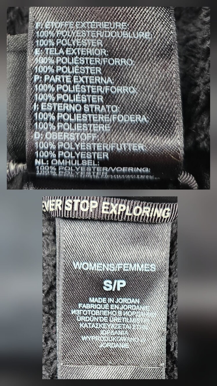 The North Face Women’s S Black Osito Fleece Jacket Full Zip Plush High Pile - Picture 7 of 8